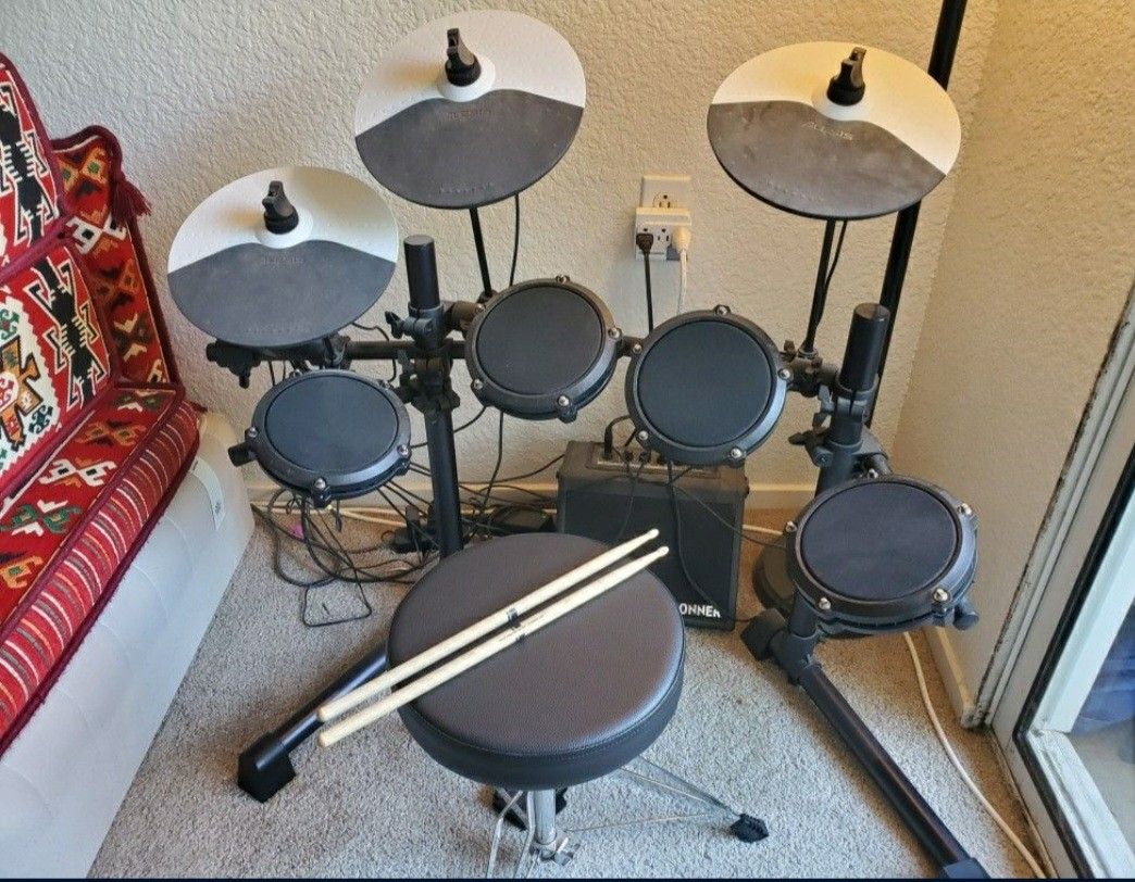 Kids Electric Drum Kit And Amp
