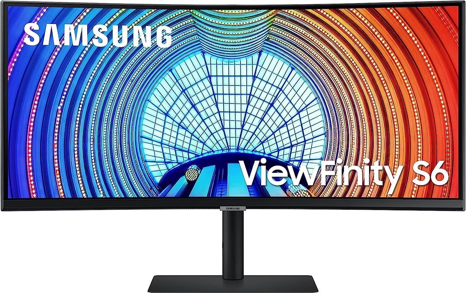 SAMSUNG Viewfinity S65UA Series 34-Inch Ultrawide QHD Curved Monitor, 100Hz, USB-C, HDR10 (1 Billion Colors), Height Adjustable Stand, TUV-certified