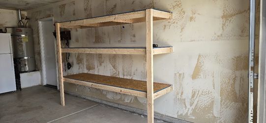 Garage Shelves  $350 8 Foot 3 Tier