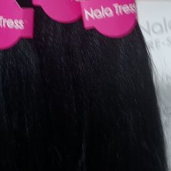 Hair 3 Black Pony Tails 54 Inches Long Both Of Lose Braids Colored And. Black