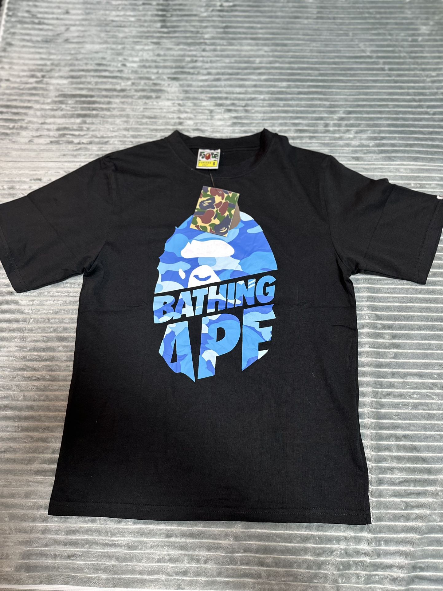 bape bathing ape camo blue t shirt size small men