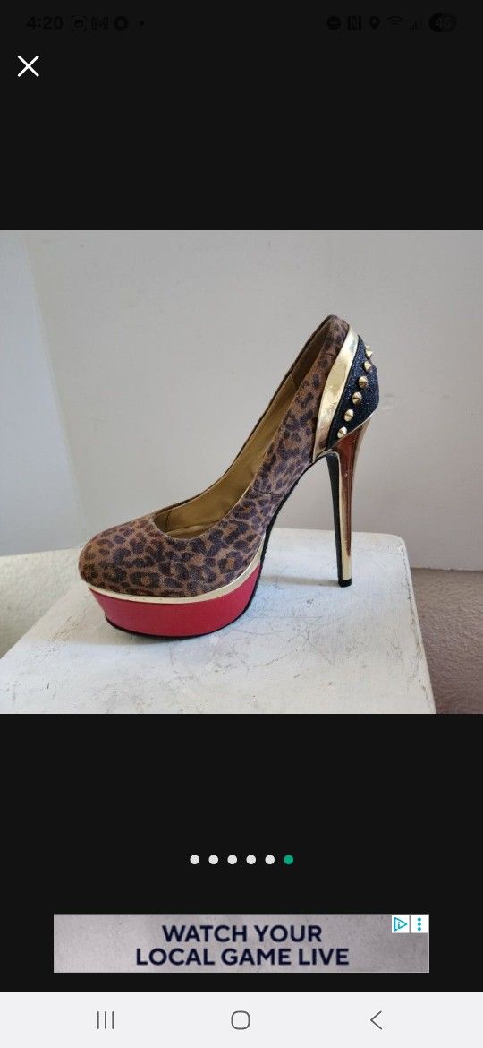 PAPRIKA STILETTO PUMPS animal Print & Patent Leather
