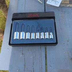 Icon 8 Piece Metric Hex Socket Set ½" Drive