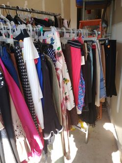 Garage Sale, All Sizes, Every Thing For 2.00. Dresses. From The Gap, Blouses . Booties.