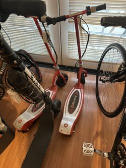 Two Razor Electric Mini Scooters
