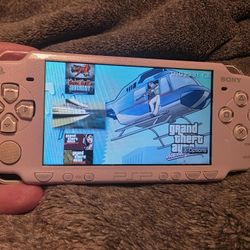 Playstation Psp 2000 Lavendar purple Mod--ded Video Game Console 
