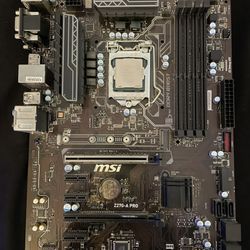 MSI Motherboard And Intel CPU Combo