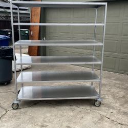 Shelving Unit -6 Shelves On Casters