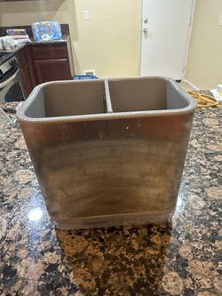two-compartment plastic sink organizer