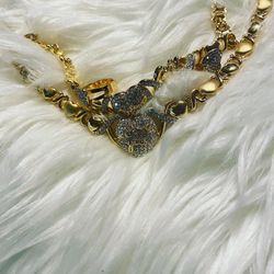 Big heart I love necklace set