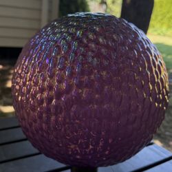 Vintage Iridescent Purple Glass Globe Lamp Shade – Textured Bubble Design ✨ Gorgeous collectible glass shade in shimmering rainbow tones ✨  This stunn