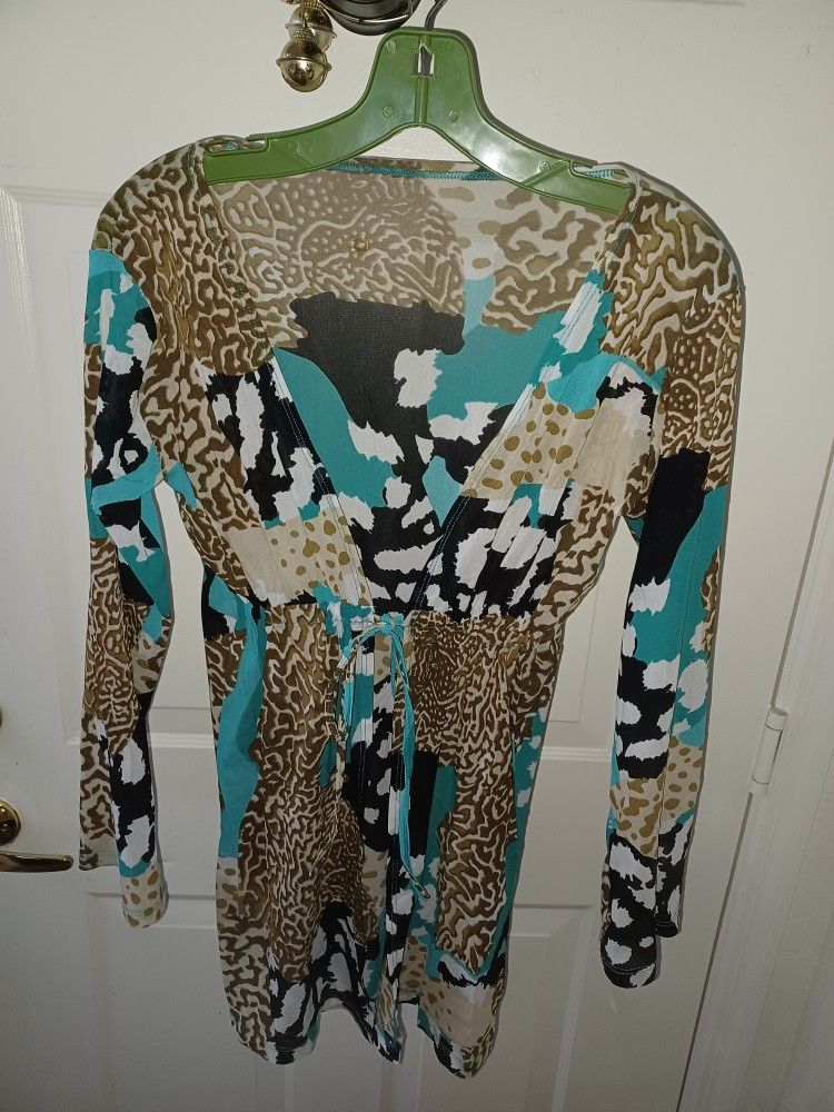 Silvia Biquini Medium Swim Wear Cover-up Tie String Cardigan