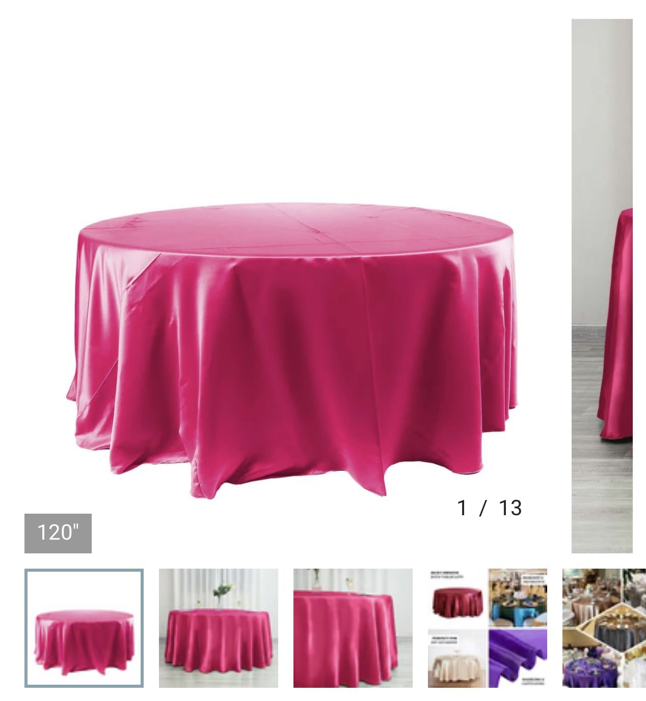Pink Satin Tablecloths