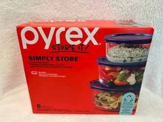 Pyrex Simply Store 6-Piece Glass Storage Set