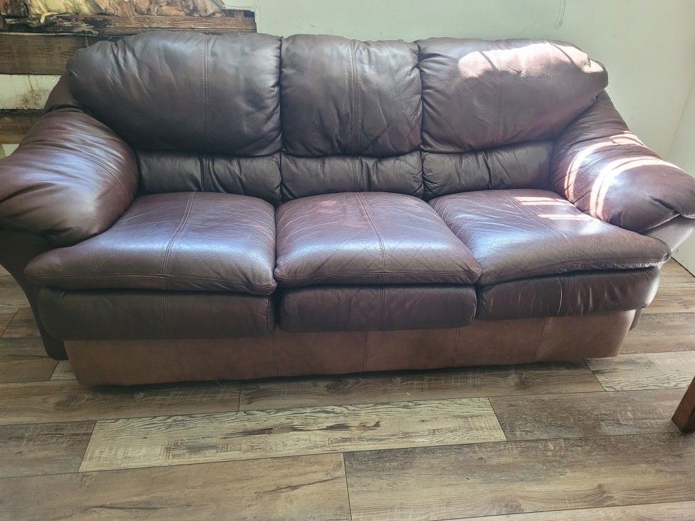 Leather Couch With Pull Out Bed