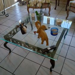 Glass Coffee Table & End Table $30