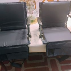 2 Portable Bleacher Chairs For Games