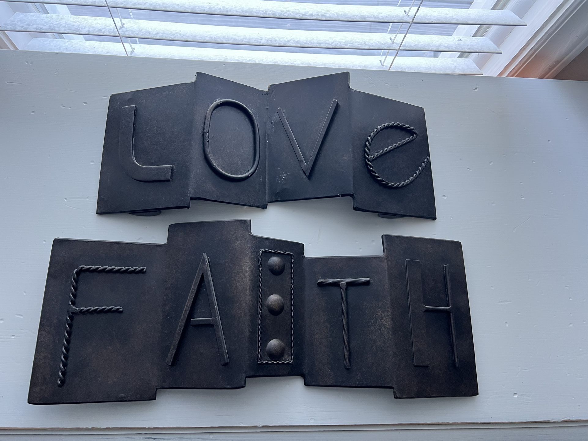 Love And Faith Metal Signs