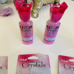 Fabric Paint With Crystal Stickers 