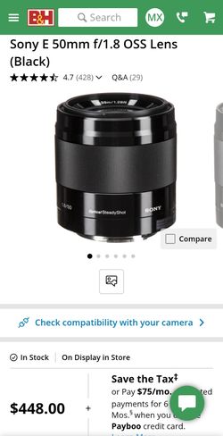 Sony E 50mm f/1.8 OSS Lens