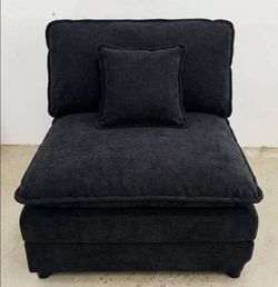 Chenille fabric sofa 1pc Dimensions: 35.04 L x 34.25 W x 34.25 H inches