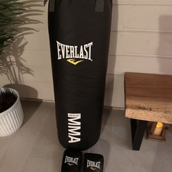 Everlast 70-Pound MMA Heavy Bag With Pair Of Gloves