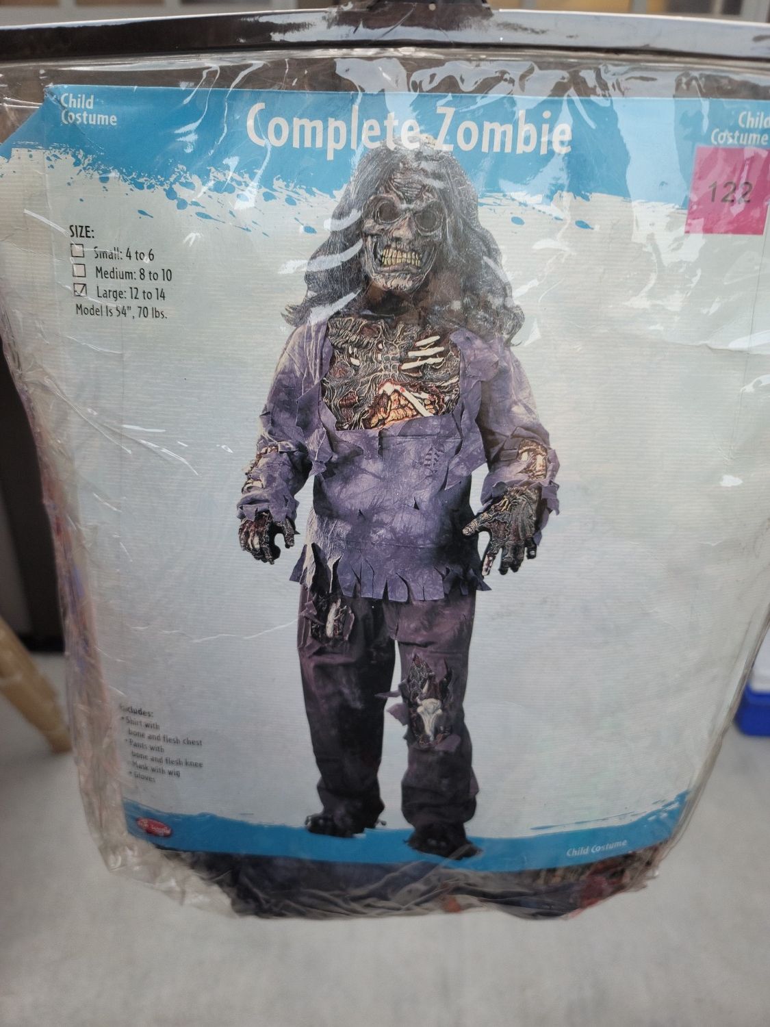 Large zombie kids costume