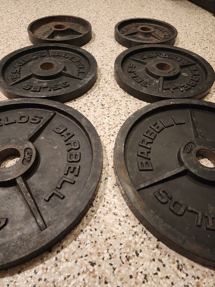 Six Weight Plates - 210lbs Total