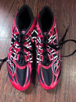Saucony Track Spikes Red Black White size 11