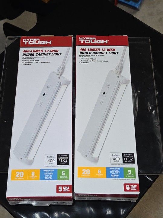 2x Hyper Tough LED Under Cabinet Light Swivel 3CCT Dimmable Adjustable Linkable