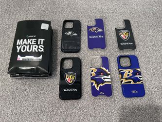 *BRAND NEW Lot of 6 NFL Skinit Brand Baltimore Ravens iPhone 15 Pro Phone Covers*