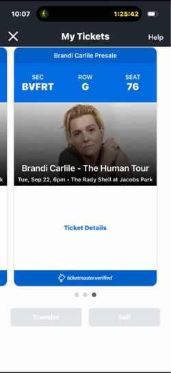2 or 3 Tickets: Brandi Carlile, Sep 22 at The Rady Shell