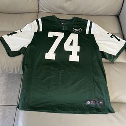 Nike NFL New York Jets #74 Nick Mangold On Field Football Jersey Men's 3XL