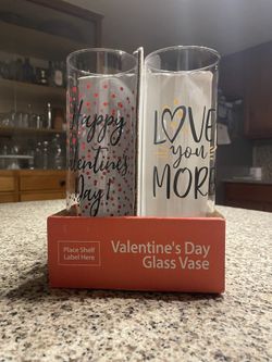 Valentine’s Day Glass Vase