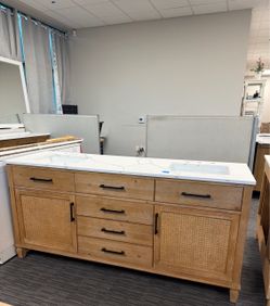 72” Bathroom vanity in wood color