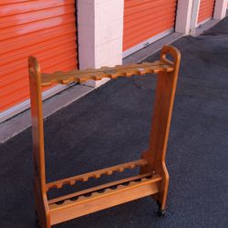 Field and Stream Wood Fishing Rod Holder that holds 16 rods