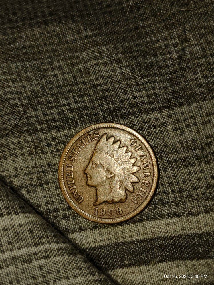 1908 S Indian Head Penny