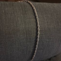 Ka1772 Marked 925 Italy Silver 7.5 Inch Bracelet 