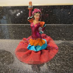 Dancer Blown Glass Christmas 7” Ornament