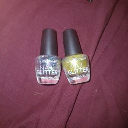 Two Mini La Colors Nail Glitter 