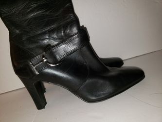 Anne Klein Black Leather Boot 9M
