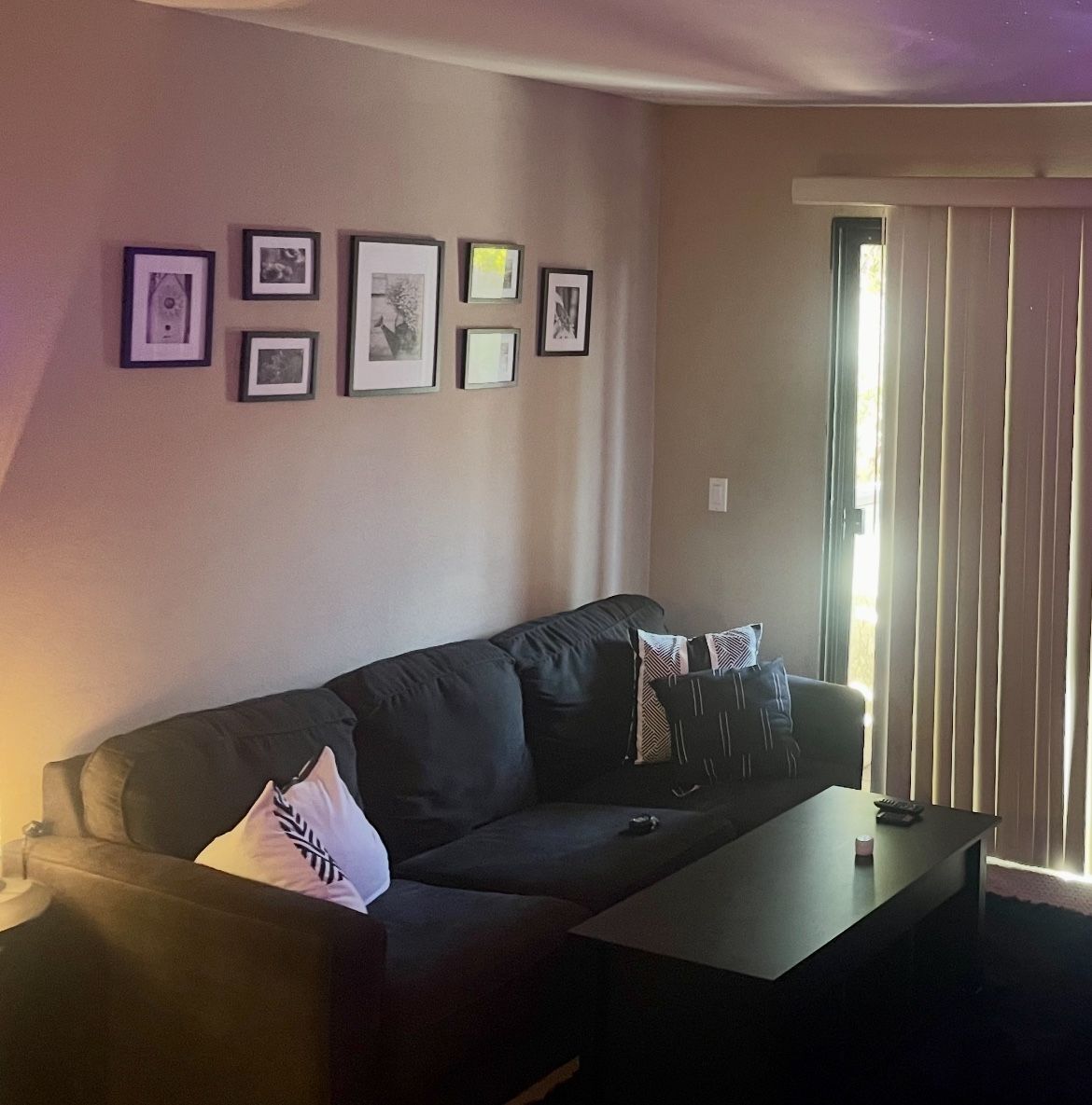 Dark Grey 3-Cushion Couch – $50 OBO (Pick Up Only)