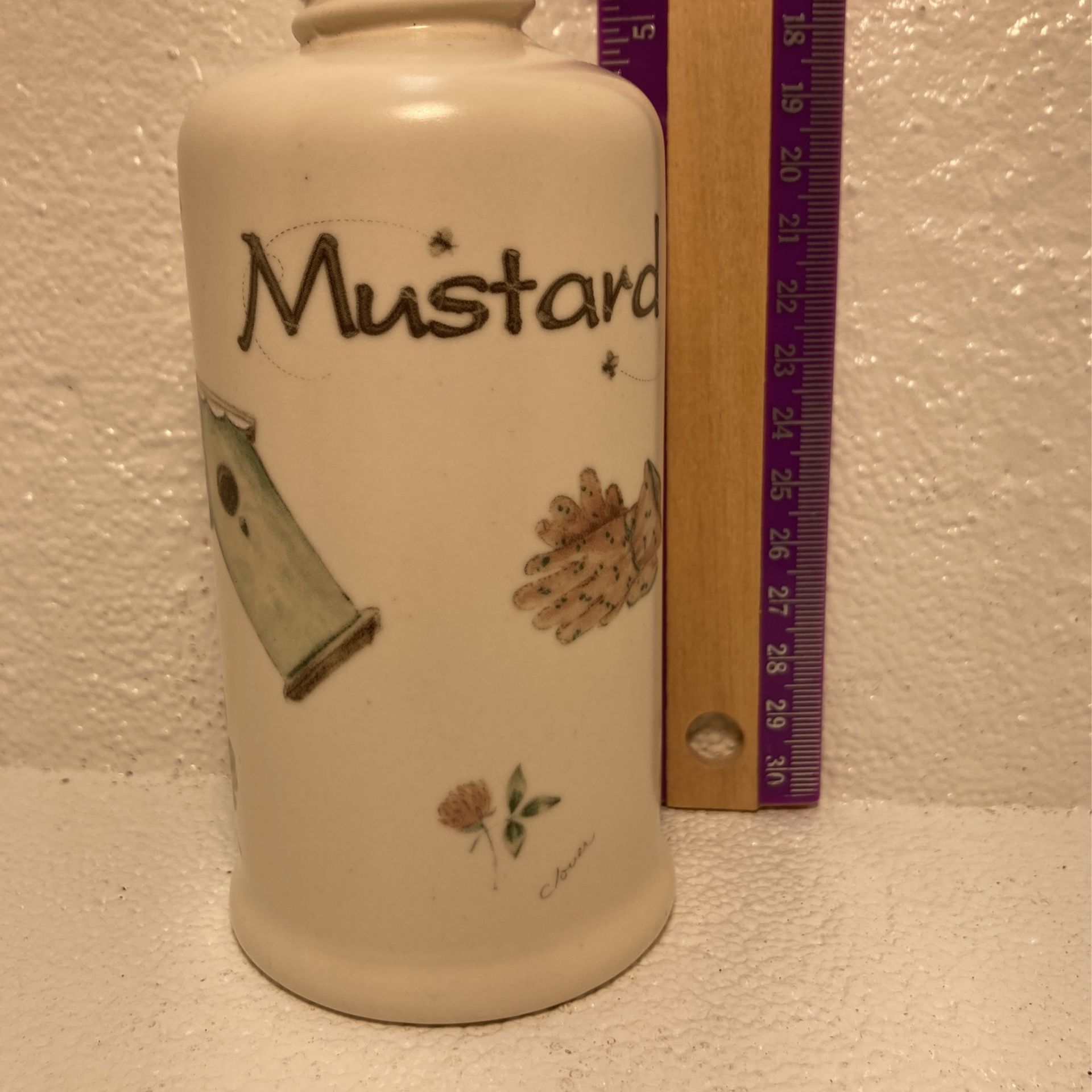 Pfaltzgraff Naturewood Mustard Dispenser No Pump