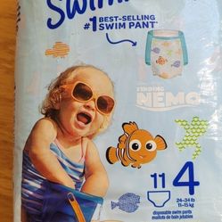 Huggies Little Swimmers Disposable Swim Diapers, 11 Count, Size 4, unopened $5