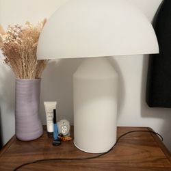 Brightech Venus Glass - 14" Contemporary Table Lamp with Glass Shade and Body