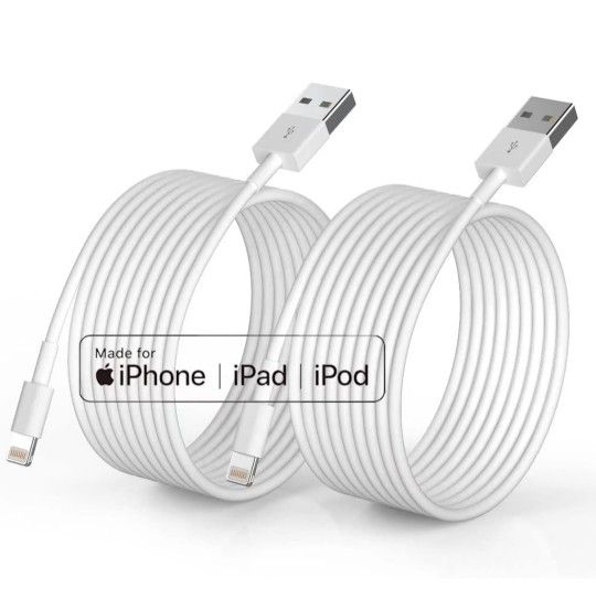 2 Pack- 6.6 Feet IPhone Charger [Apple MFi Certified], Fast Lightning Cable for Long Cord, Apple Charging Cord for iPhone 12/11 Pro/11/XS MAX/XR/8/7/6