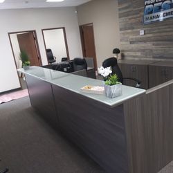 Reception Desk Setup – Modern 6'x6' or 12'x6' – Modular Office Furniture 