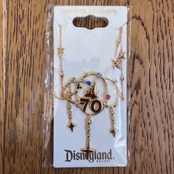 ARRIBAS BROTHERS DISNEY DISNEYLAND 7OTH ANNIVERSARY CANDELIER STAR NECKLACE