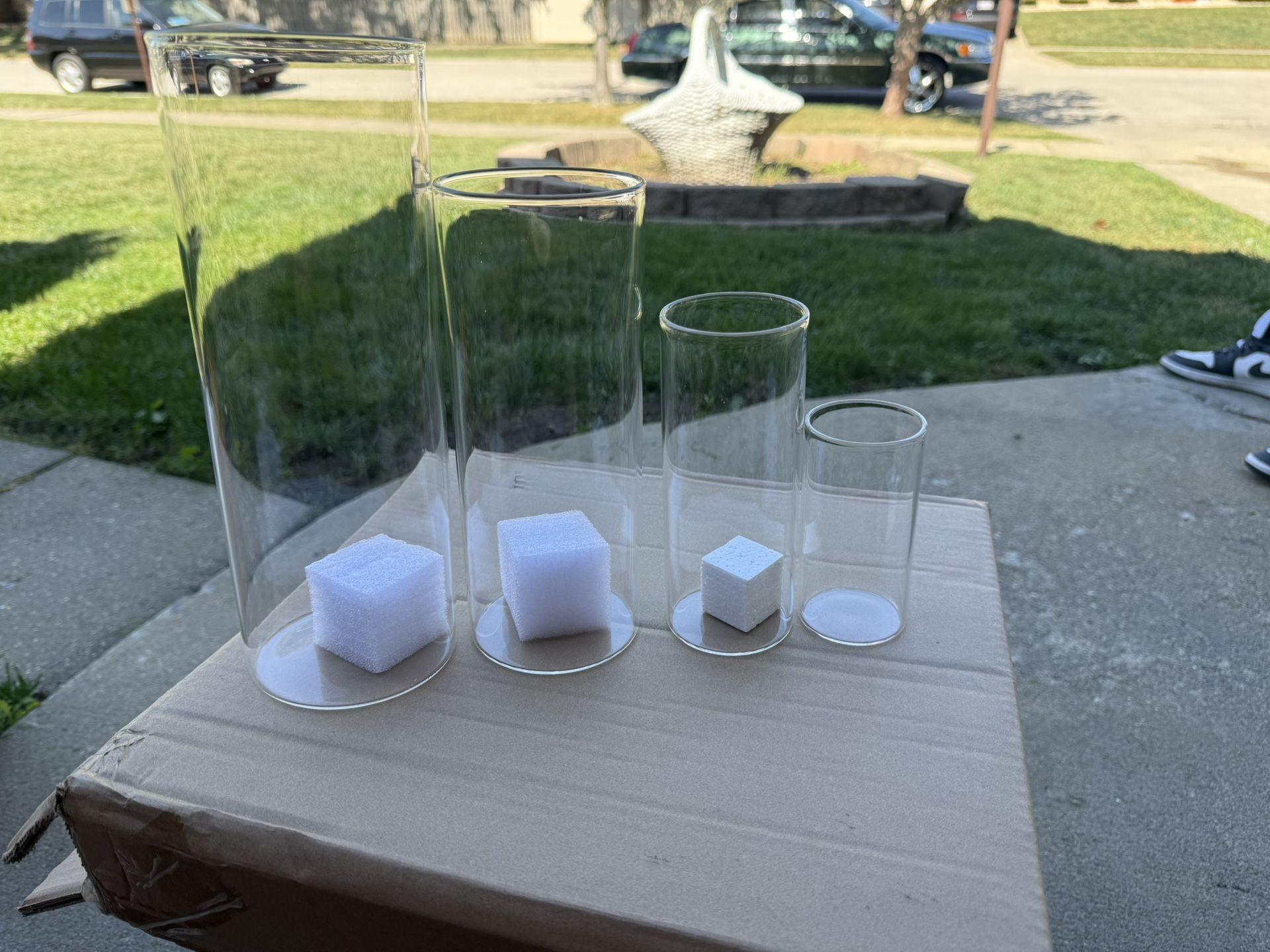 4 Count Glass Vases
