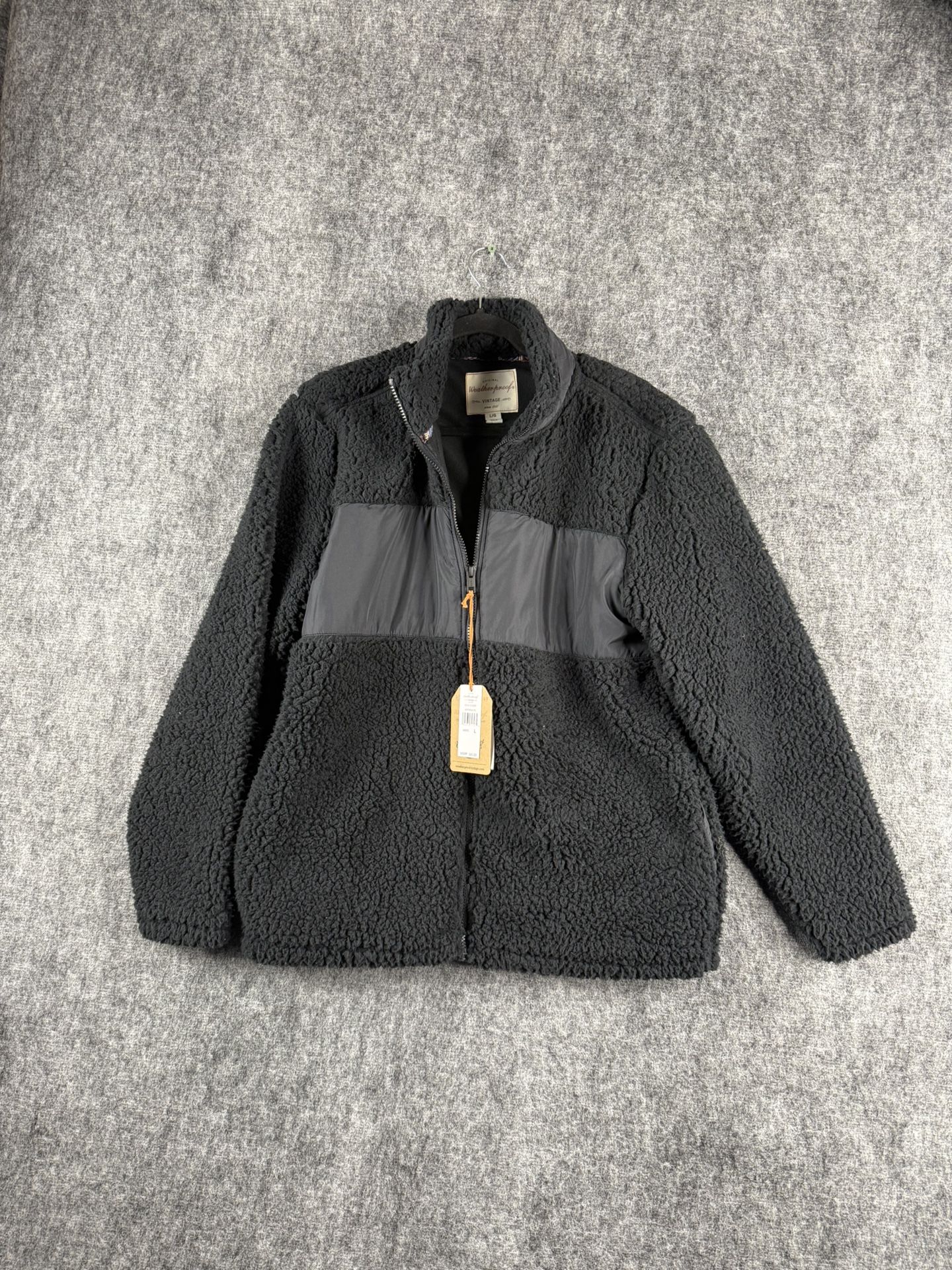 Weatherproof Vintage Sherpa Fleece Jacket Men’s L Anthracite Full Zip NWT